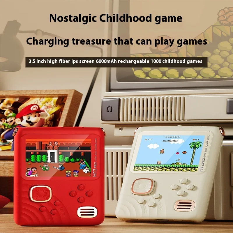 

2024 New Power Bank Game Console Two-In-One Portable Mini Handheld Game Console Fc Handheld Nostalgic Classic Small Cube