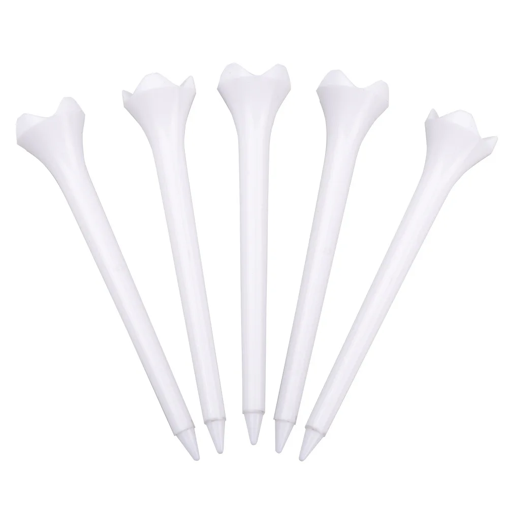 White Plastic Golf Ball Holder, Durable and Less Resistance, Suitable for Golfer in and Outdoor Practice, 100 PCs, 70mm, 83mm