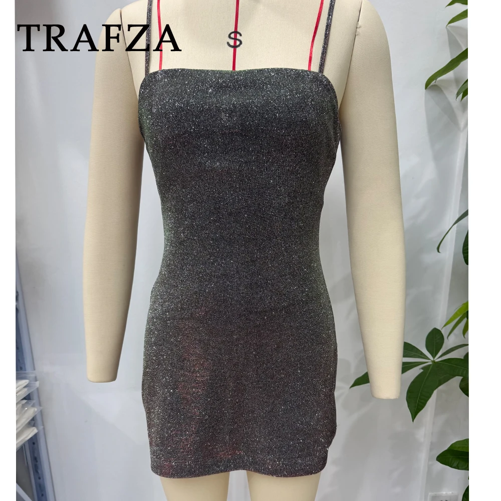 KONDALA Eleganckie Sukienki Mini w Stylu Y2K, Błyszczące, Seksowne, Dopasowane, na Imprezę, do Klubu, Modne Sukienki na Lato 2025, na Ramiączkach, dla Dojrzałych Kobiet, Vestidos