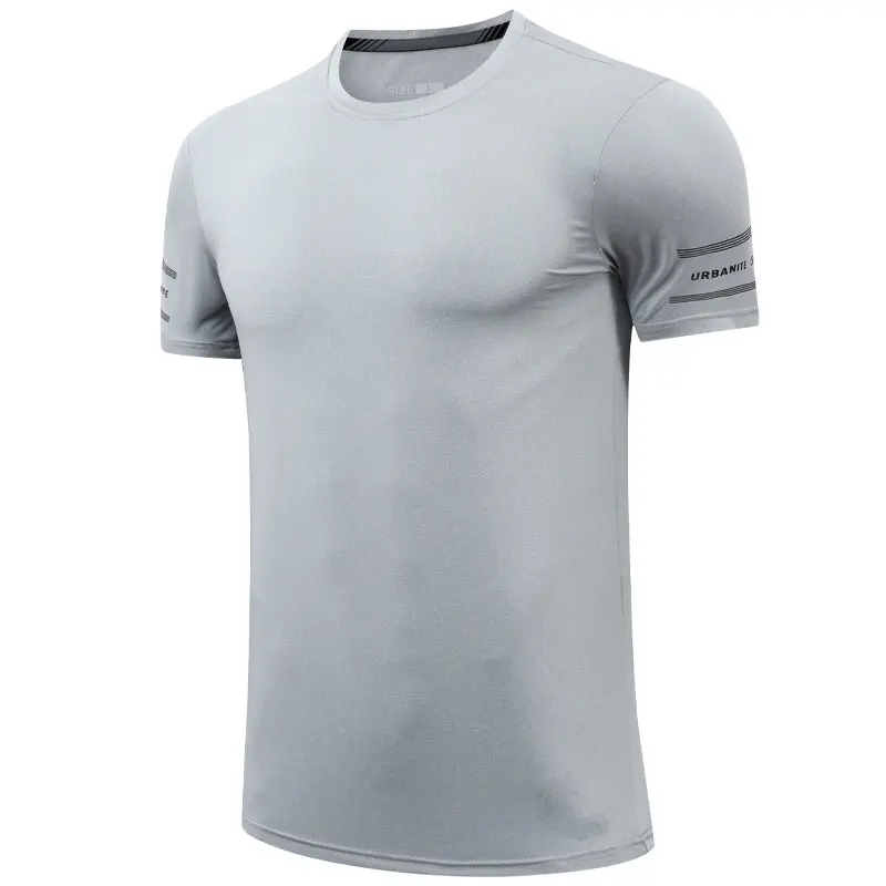 

Quick Dry T Shirts Sleeve Print Breathable Fitness Sports Men Polyester Short Sleeve Causal Workout Training Running Casual Tee