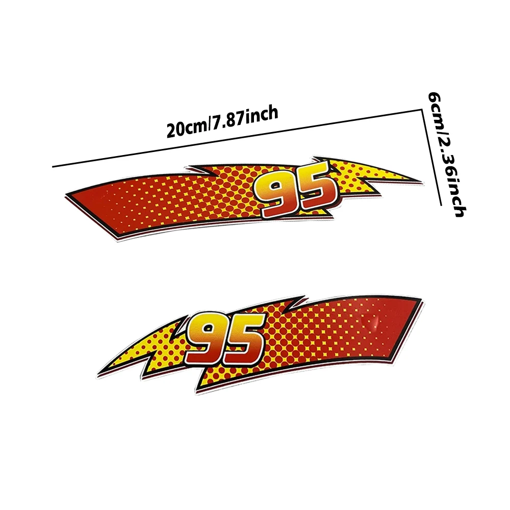 2 قطعة 95 ملصقات السيارات البرق مقاوم للماء للسيارات الزجاج الأمامي الخلفي نافذة الباب الجسم تجديد شارات الفينيل ملصقات السيارات الخارجية