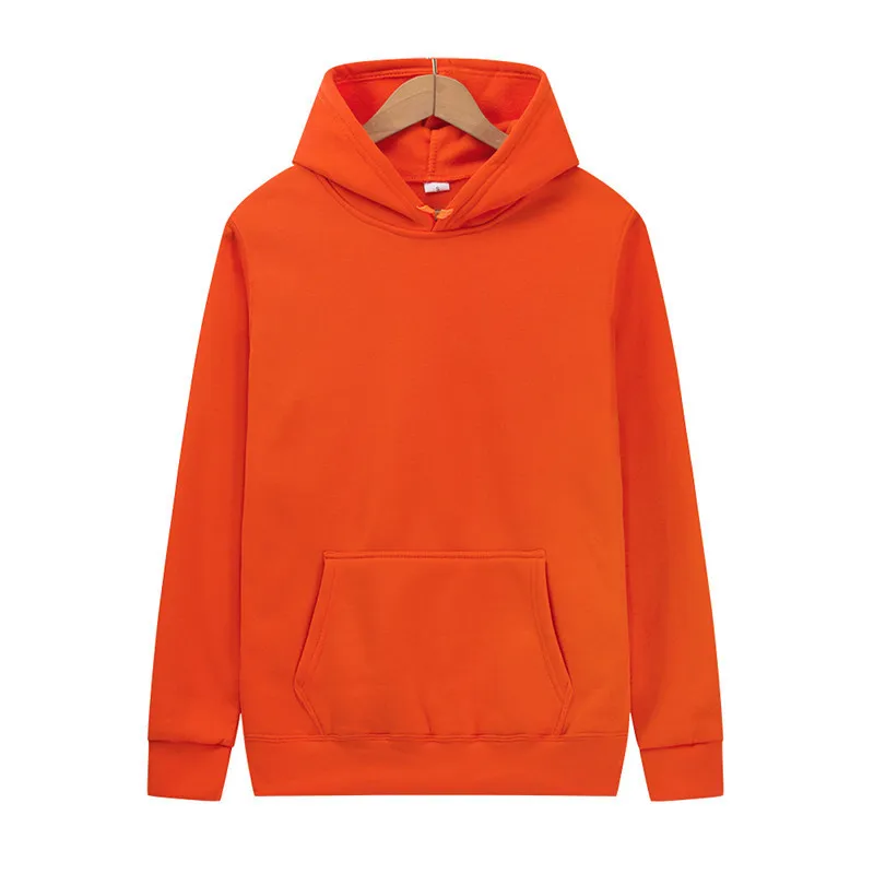 

Autumn plush Men women's hoodie winter fashion lovers hoodie women's casual Solid color pocket pullover sports hoodie