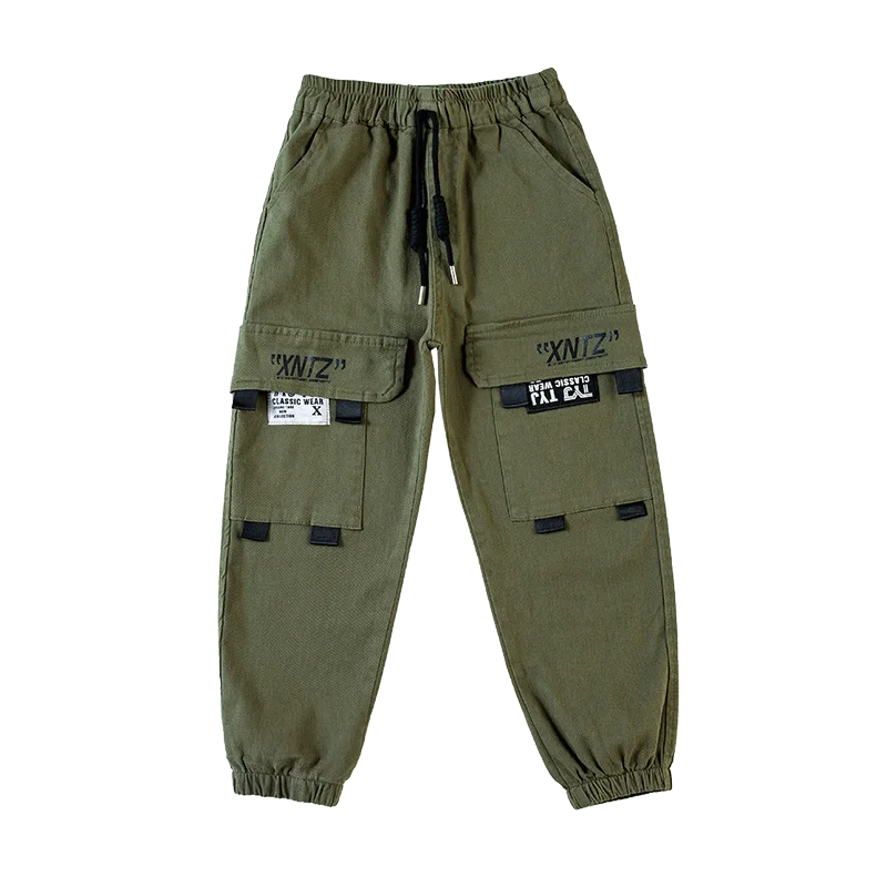 Boys Cargo Pants Spring Autumn Trousers Casual Kids Sport Pants Teenage Children Clothes for 5 6 7 8 9 10 11 12 Years Old