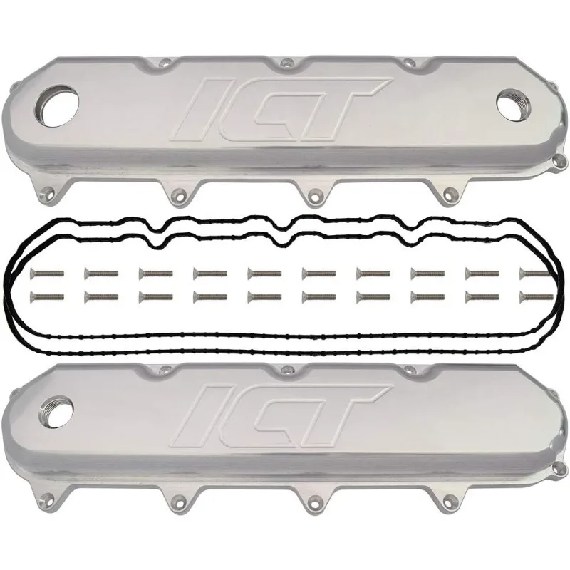 

ICT Billet LT Billet Aluminum Valve Cover Set -12orb Compatible LT1 LT2 L82 L83 L84 L86 L87 L8B LT4 LT5 RPO Code Engines Designe