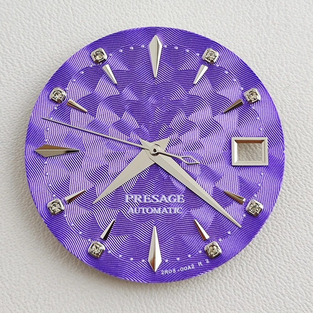 29mm NH35 Zifferblatt mit PRESAGE S Logo, Cocktail-Zifferblatt mit Bohrung für NH35 NH36 Automatikwerke, WatchMods Maßgefertigte Uhr – Detail 9