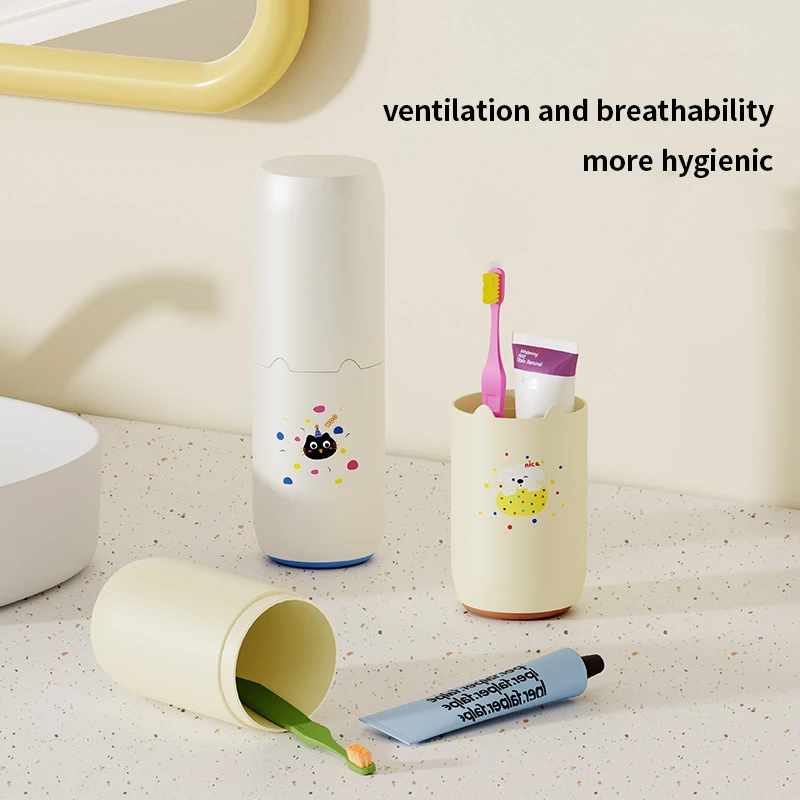 Dry And Wet Separation Travel Mouthwash Cup Set Toothpaste Toothbrush Storage Box Wash Cup Portable Mouthwash