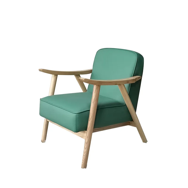 id-Factory-owned Modern Simple Light Luxury PU Soft-covered High Elastic Foam Sponge Filled Comfortable Disassembly Chair Room-