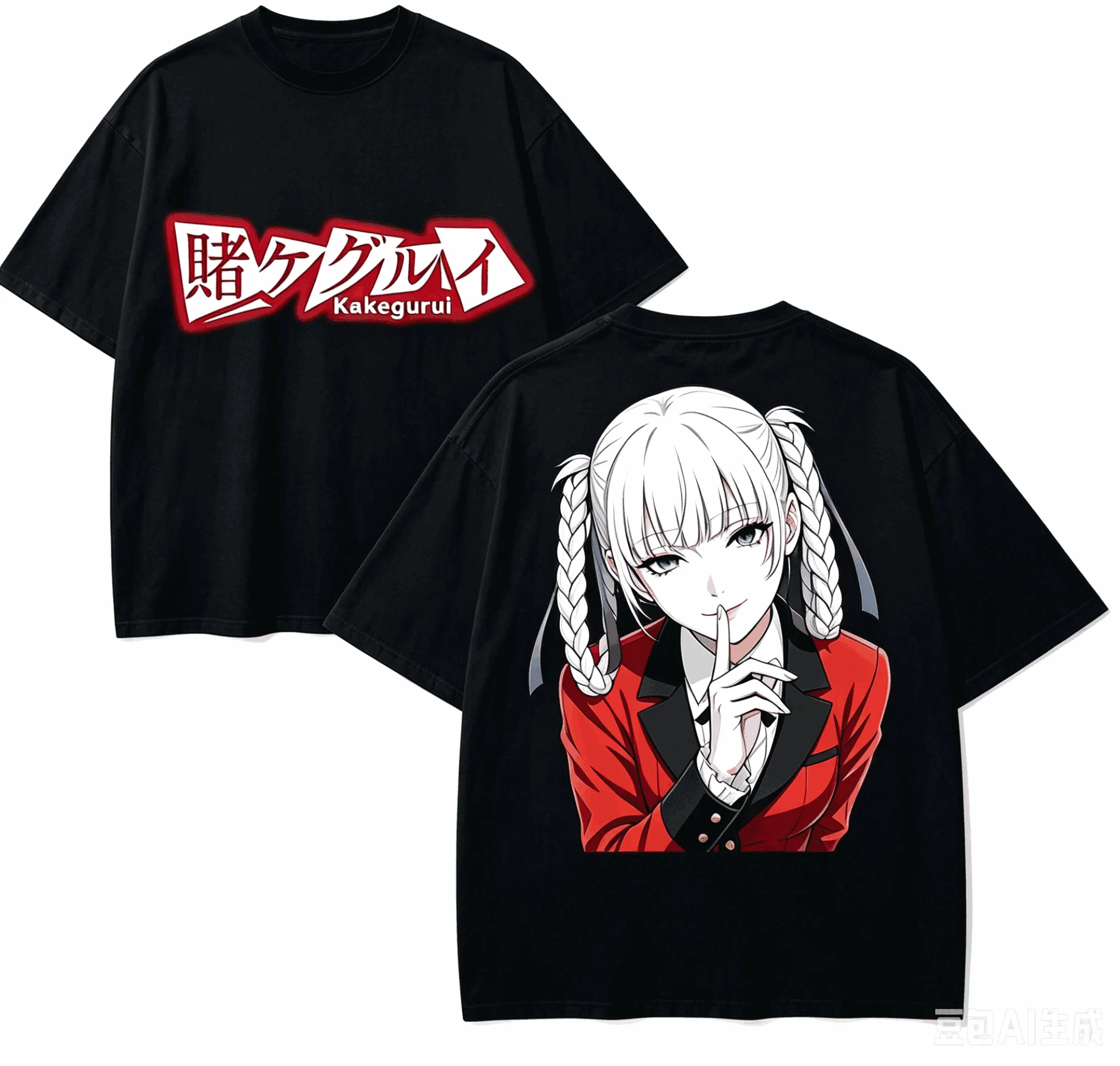 Kakegurui Anime Lover T-shirt Harajuku Cotton New Model High Street Retro Fashion Unisex Oversized high quality hot product soft view 2
