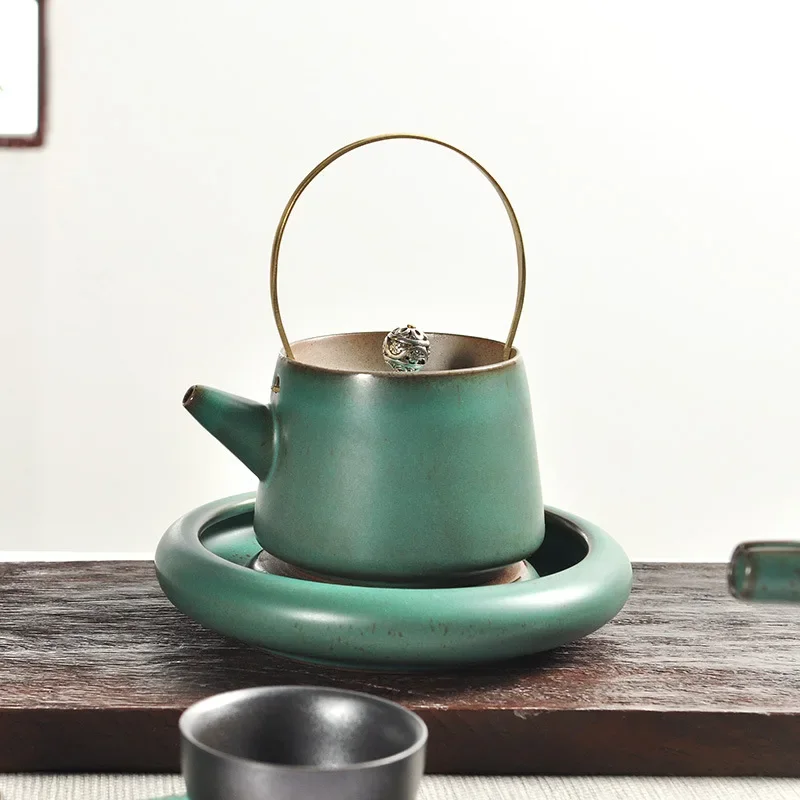 Large Japanese Earthenware Pot Bearing Kung Fu Tea Dry-Bulb, Tea Accessories Tray Teapot Tea Table Tea Tray Coffee Tray Ceramic