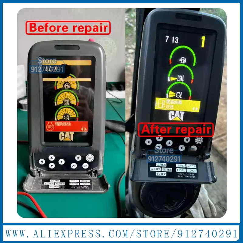 New 5.7 Inch LCD Display Screen 279-7611 227-7698 For Cat ZX-3 E320 320D 312D 330D Excavator LCD Monitor 2797611 2277698