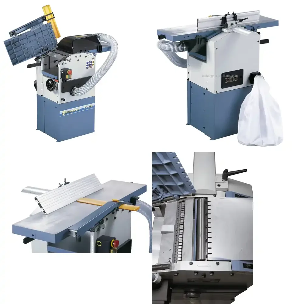 

HUIBANG PT260 258mm Working Width CE Certified Cast Iron Bed Woodworking Planer with Dust Collection for Carpenters On Site