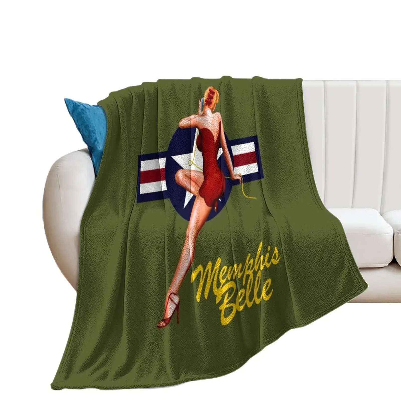 

The Memphis Belle Throw Blanket Bed covers for winter christmas decoration Blankets