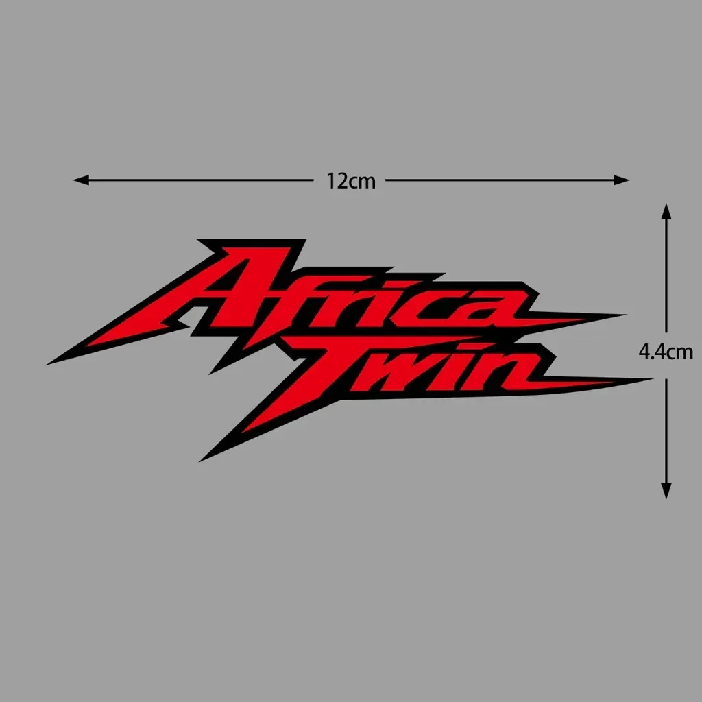 2Pcs 2D Flat Africa Twin Letter Vinyl Stickers, Waterproof UV Resistant Decals for Honda Motorcycle Body Decor, Holiday Gift
