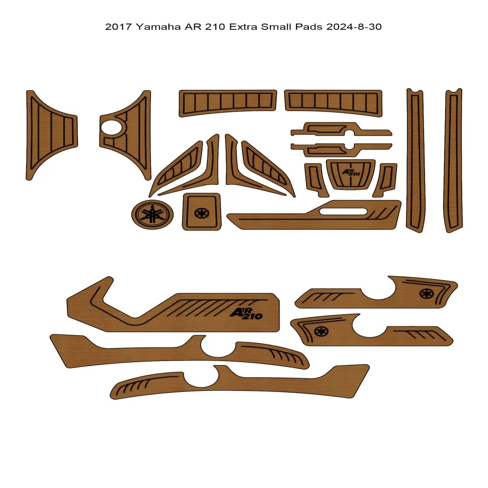 2017 Ya-ma-ha AR 210 Extra Small Pads Boat EVA Foam Faux Teak Deck Floor Mat SeaDek MarineMat Gatorstep Style Self Adhesive