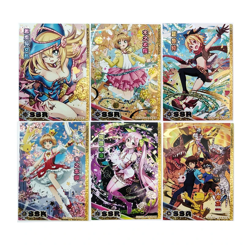 

anime Magic Comic Hatsune Miku KINOMOTO SAKURA Black Magician Girl SSR card game collection rare card birthday present