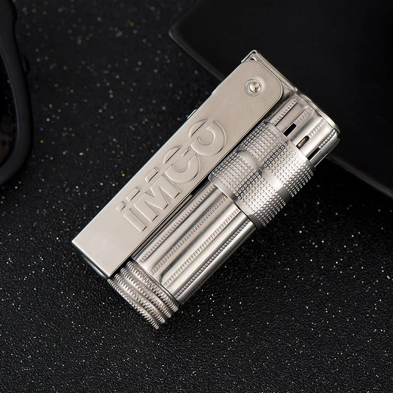 2024 Original IMCO 6700 Retro Stainless Steel Metal Kerosene Lighter Austria Gasoline Grinding Wheel Windproof Lighter Smoking T
