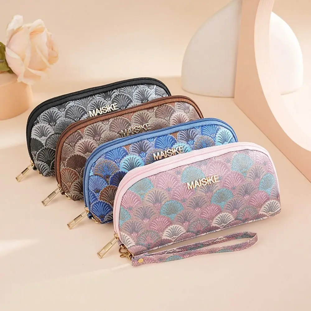 

Жаккардовый кошелек-клатч с карманом для монет, клатч с вышивкой, сумка для кредитных карт, кошелек для монет, женский длинный кошелек для женщин