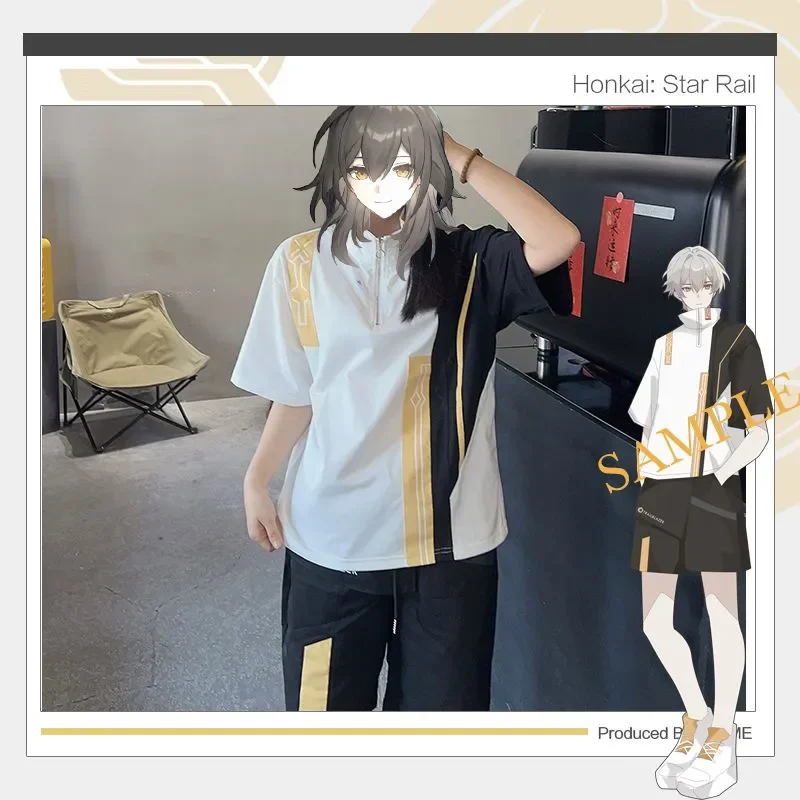 Honkai: Star Rail Trailblazer Cosplay, figurine d'anime, costume, short, T-shirt d'été à manches courtes, vêtements d'anime, cadeau