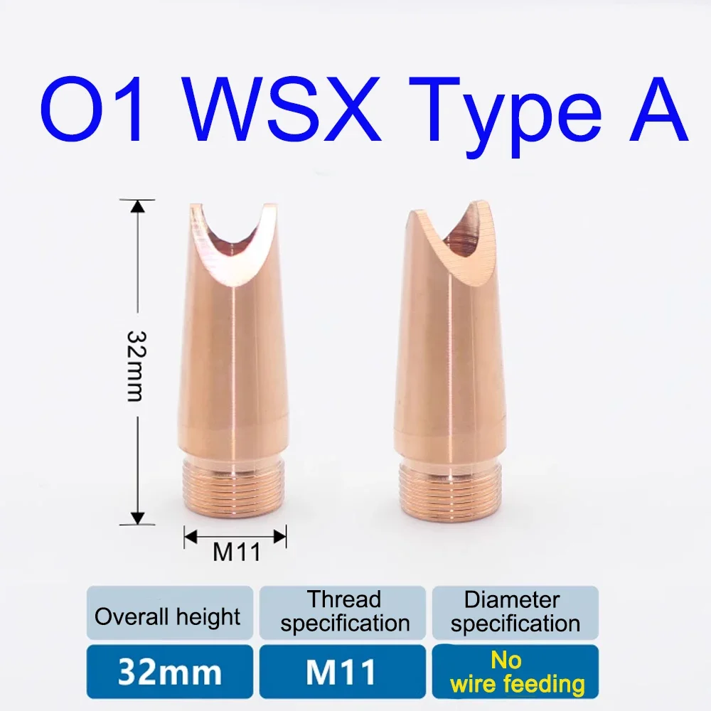 Máquina de solda portátil a laser de fibra, bico de pistola de soldagem, bico de cobre, alimentação de fio para wsx e outras cabeças de soldagem