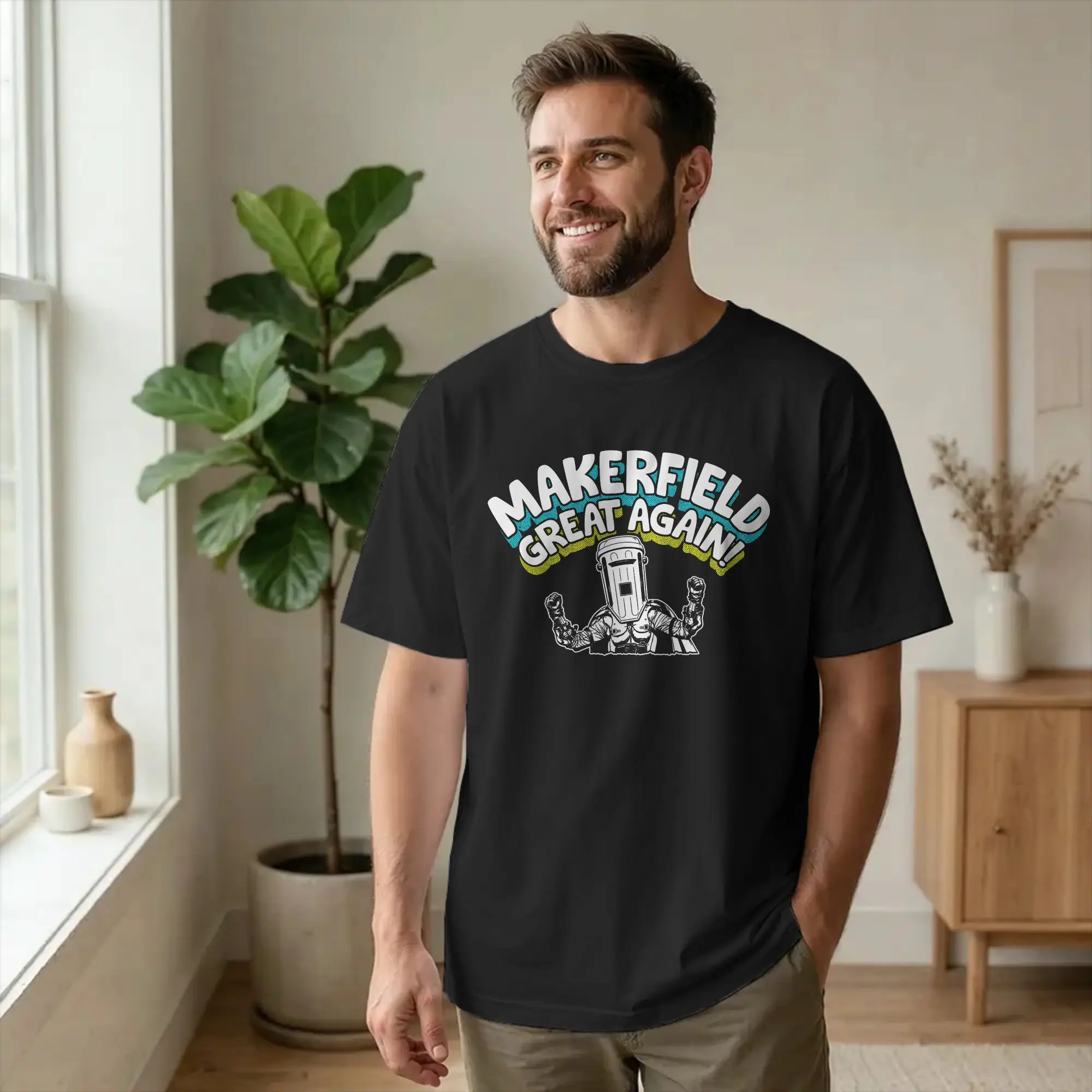 Vote for Count Binface UK Election T Shirts Men T-Shirt Round Neck Makerfield Great Tees Short Sleeve merchandise Plus Size