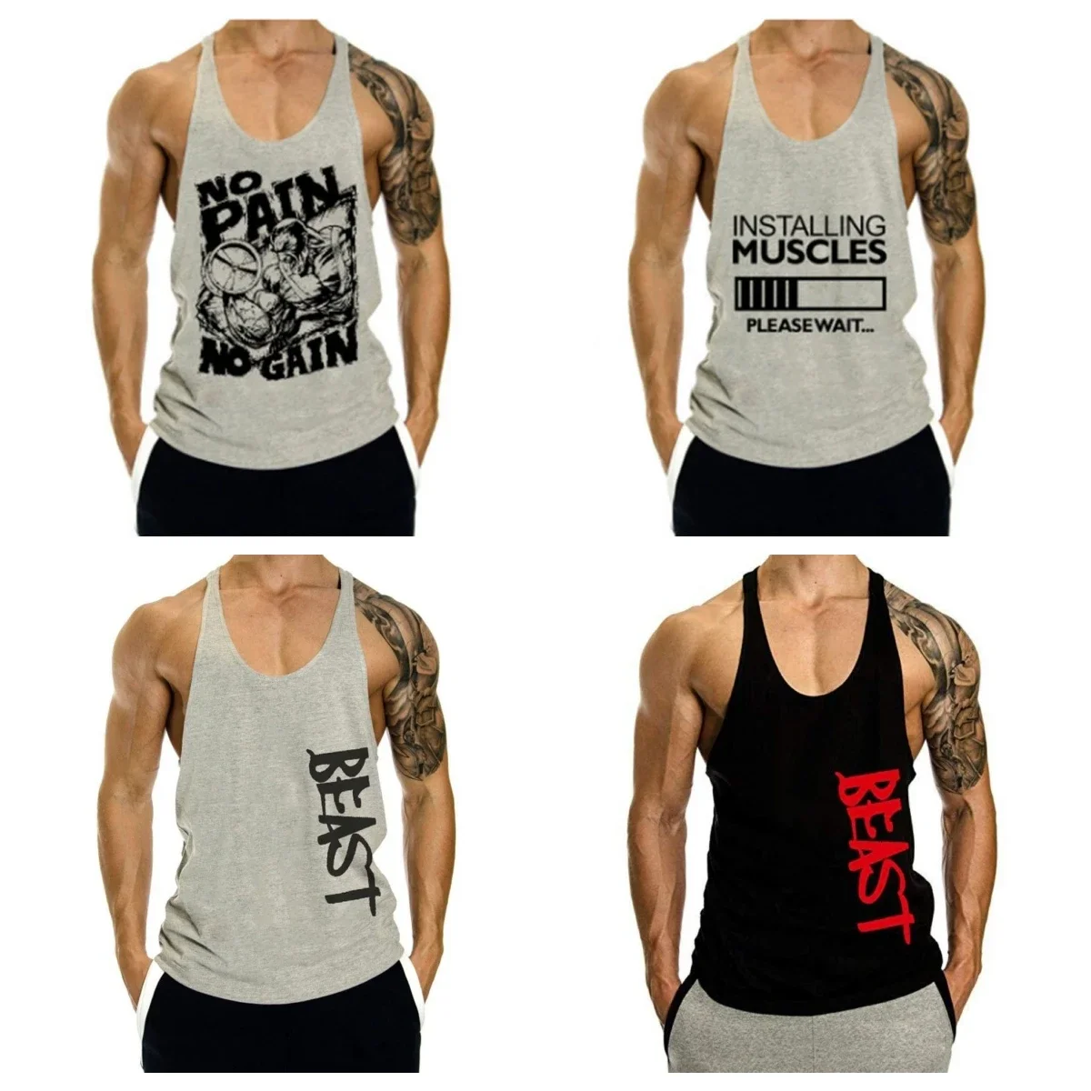 

Fitness Clothing Bodybuilding Suspender Vest Men's Muscle Shirt Sportswear Suspender Vest Training Clothing Bodybuilding Muscle