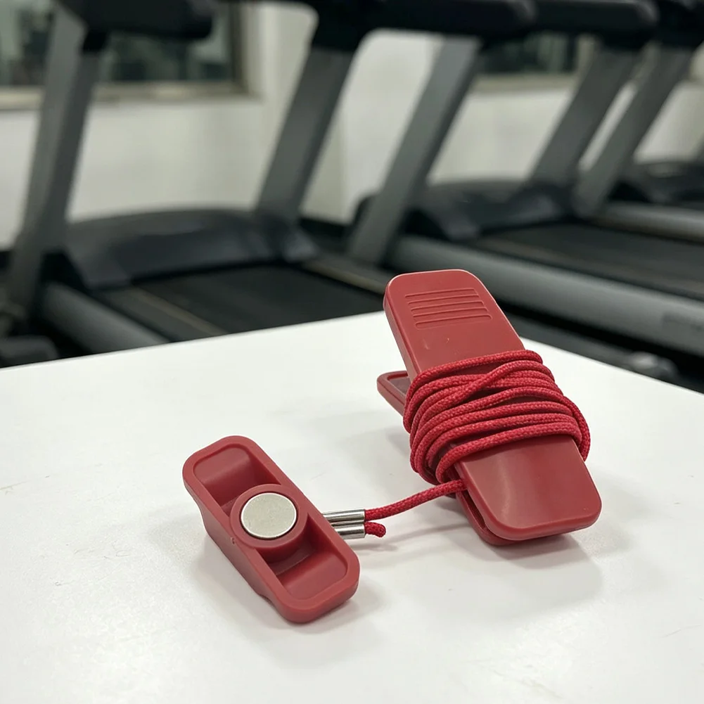 Red Plastic Safety Key E-Stop Switch With Clip For Most For Treadmill Models Running Fitness Exercise Equipment Stop Lock