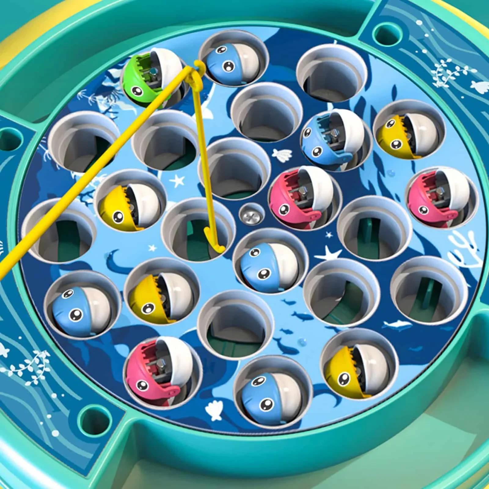 Kids Magnetic Fishing Play for Children Electric Fishing Toy Have Music Spinning Game Fish Rod Education Baby Birthday Gifts