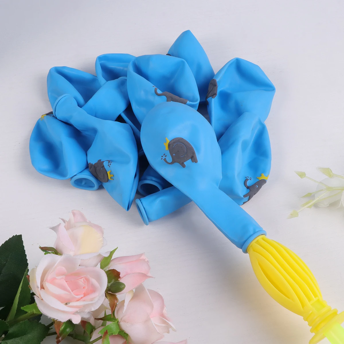 

10pcs Elephant Balloons Party Decoration Supplies Latex Balloons Kit Multicolor Kids Birthday Theme Garden Party Favor