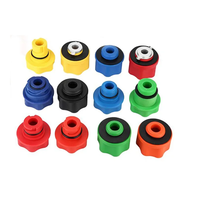 8Pcs/Set Universal Car Engine Oil Filter Funnel Adaptor Opening Filling Filler Set Tool Swivel Offset Car Accessories