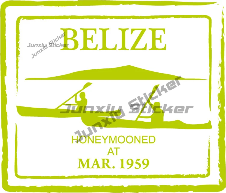 

Belize Passport Retro Sticker Belize Adventure Stamp Car Bumper Waterproof Scratch-proof Exterior Decal Suv Decals Motorcycle