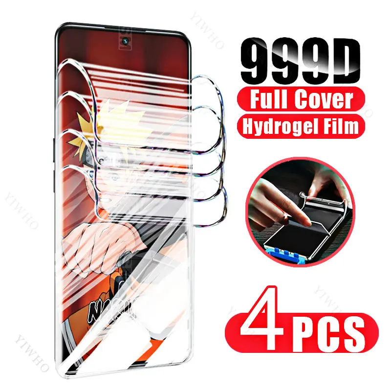 4Pcs Full Front Back Hydrogel Film for Realme RMX3561 GT Neo 3 Screen Protector GTNeo3 Neo3 6.7inch Safety Fingerprint Not Glass