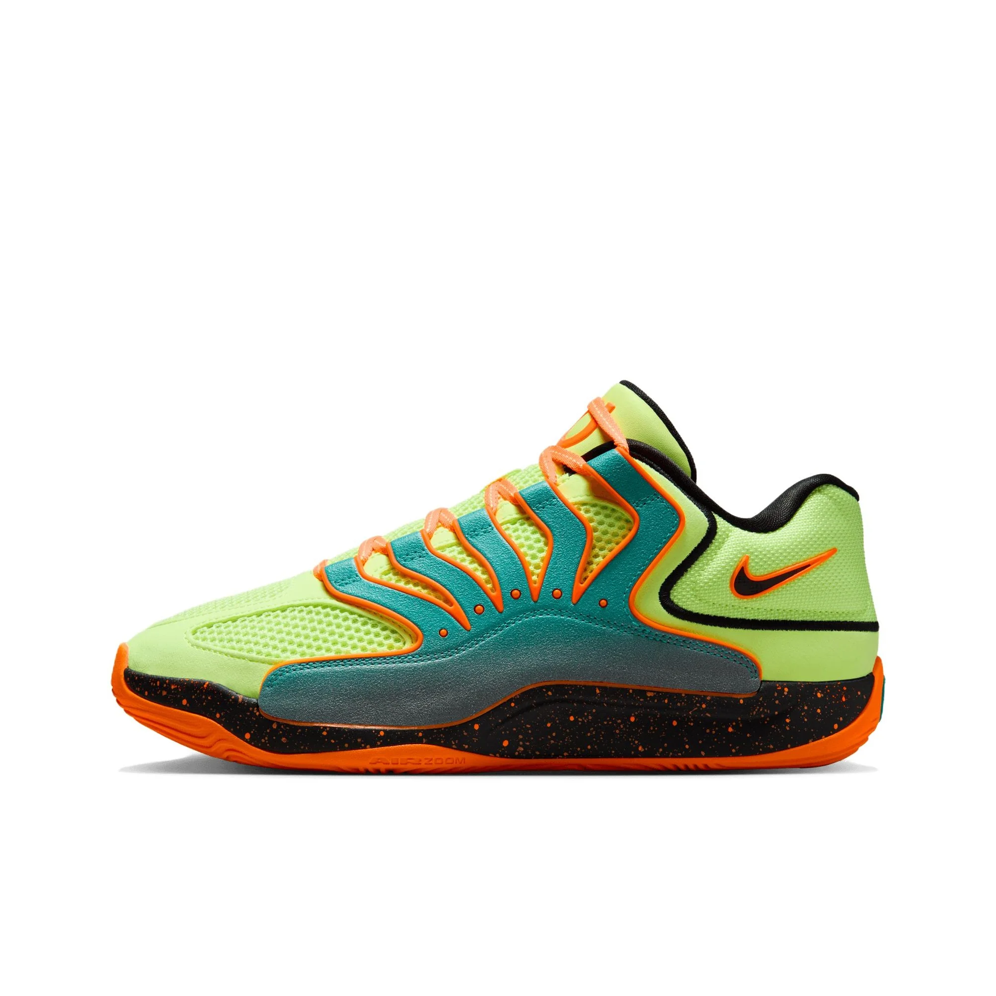 Nike KD 18 Soft And Comfortable Low top Basketball Shoes Men's Green Orange Asian Version HV1994-301