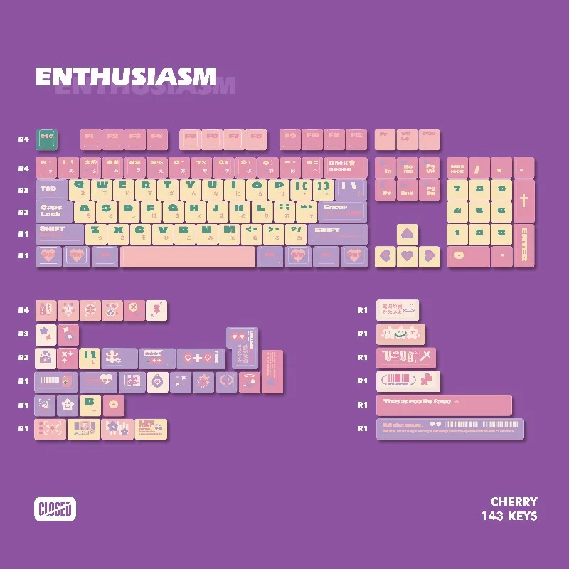 

Zeal Theme Keycaps Set PBT Cherry Profile Custom Original Handmade Keycaps for Mechanical Keyboard Accessories Cute Gift DIY