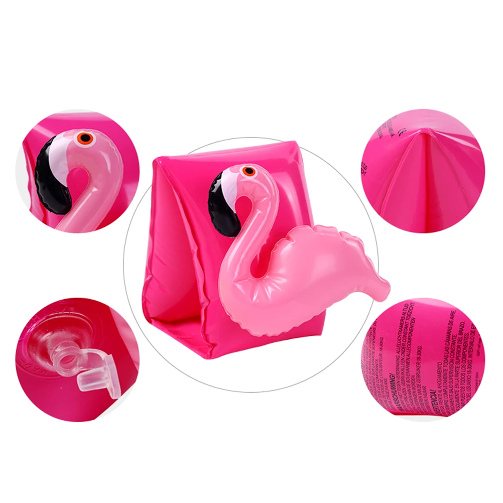 

2 Pcs Floating Ring Arm Flamingo Swimming Supplies Inflatable Thicken Bands Rings for Kid Infant Baby