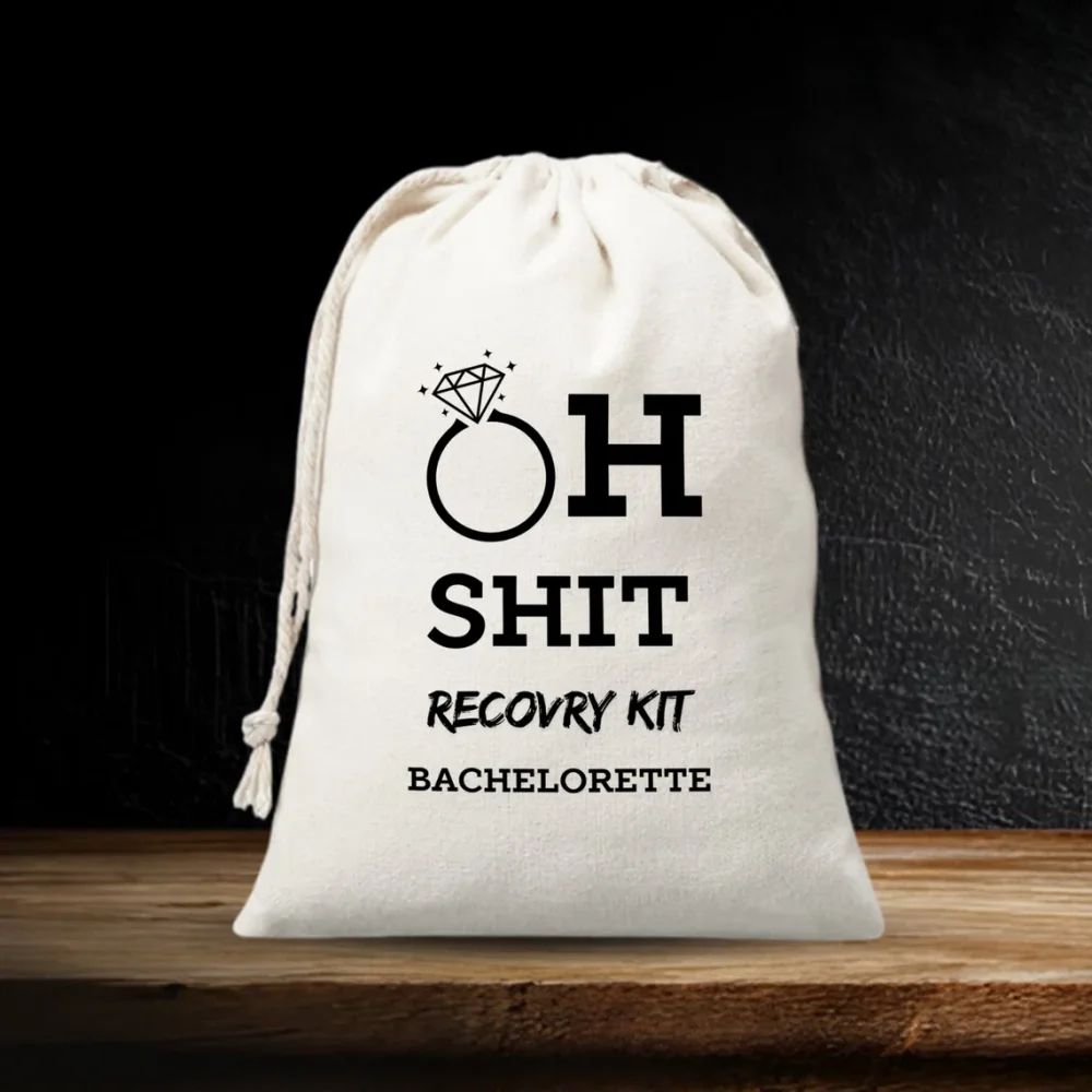 Oh Shit Recovery Kit Favor Bag,Wedding Bag,Engagement Party Oh Shit Pouch,Bachelorette Weekend Party Bag,Diamond Ring Party Bag