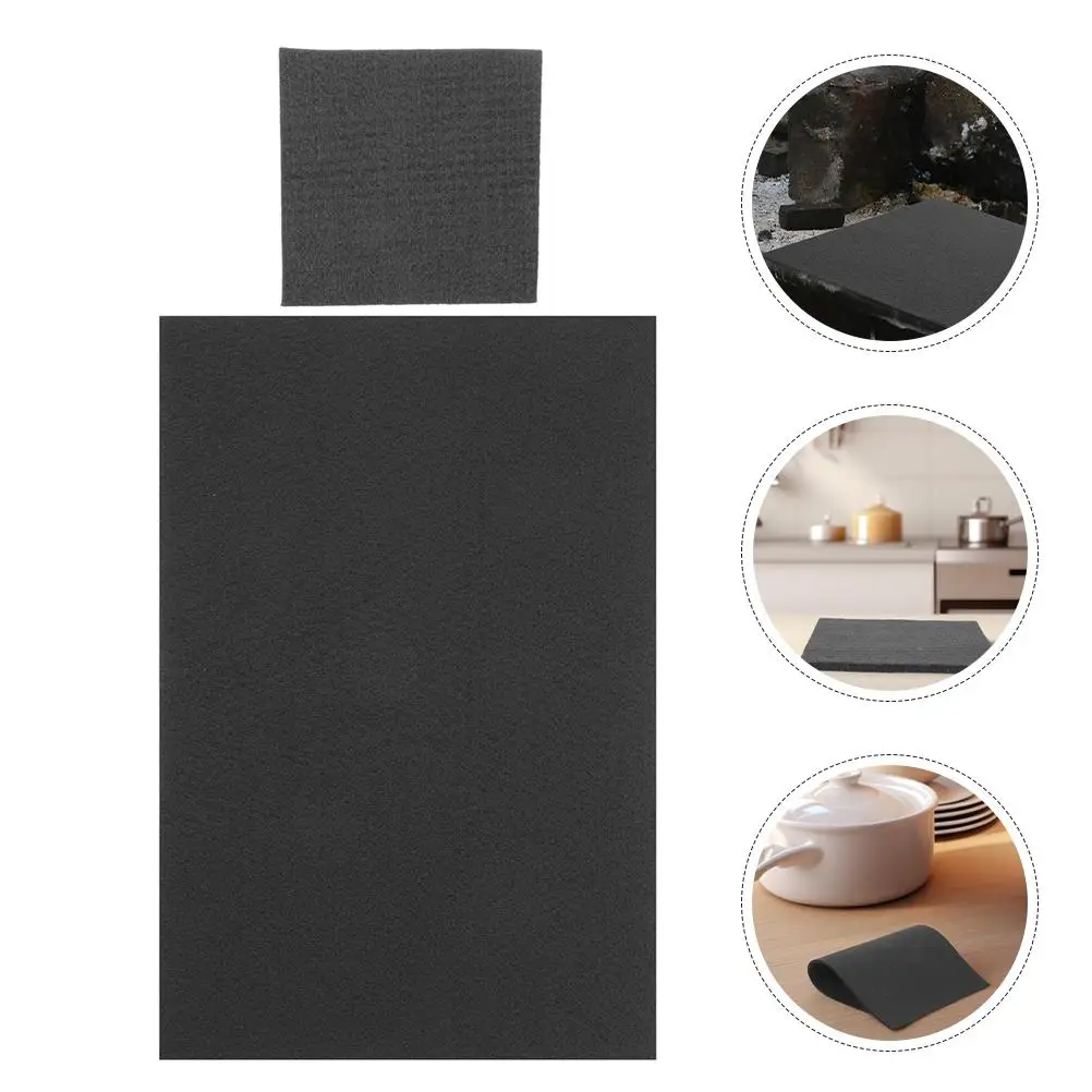High Temperature Resistant Graphite Felt Fireproof Mat Carbon Fiber Welding Heat Shield Thermal Insulation Protective Blanket