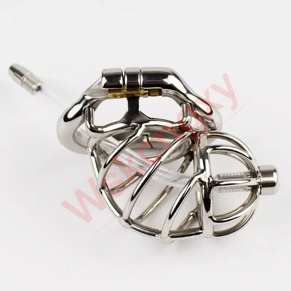 2024 New Reverse Design Stealth Lock Chastity Cage Stainless Steel Male Chastity Device Sex Toys for Men Penis Lock Cock Ring