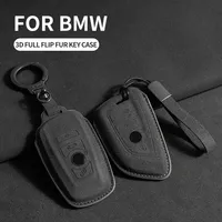 Car Key Case Cover Shell for BMW X1 X3 X5 X6 Series 1 2 5 7 8 F15 F16 E53 E70 E39 F10 F30 G30 G20 G11 G01 G02 G05 Suede Keychain