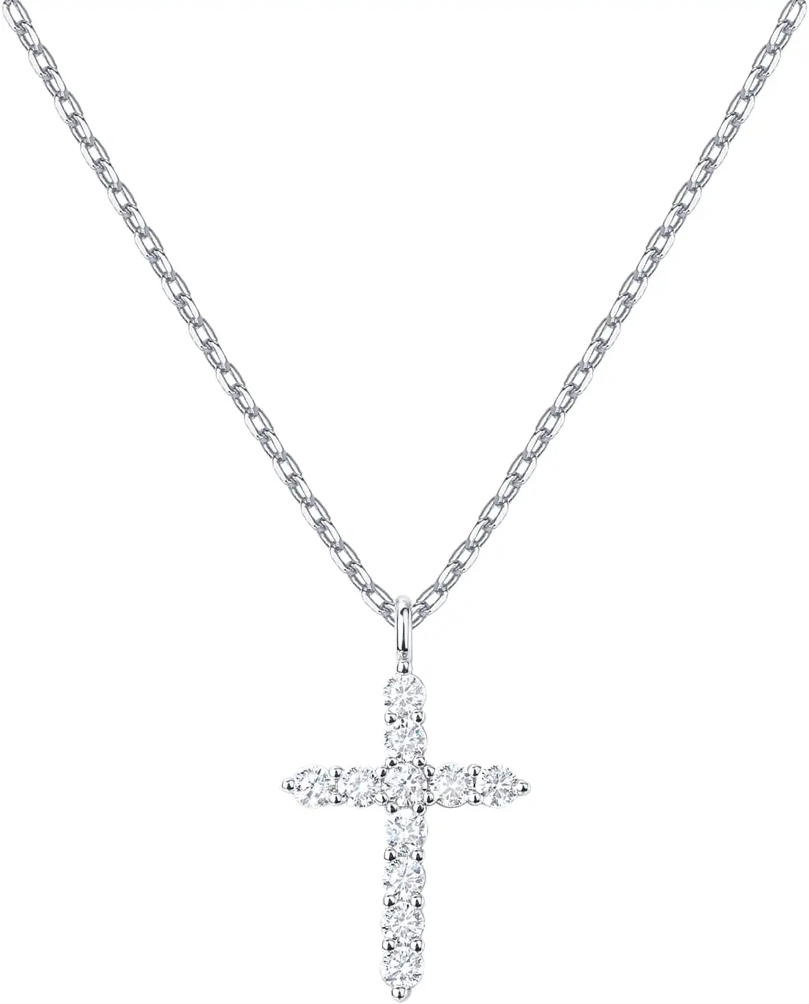 PAVOI 14K Gold Plated Cubic Zirconia Cross Necklace for Women | Cross Faith Pendant Necklaces