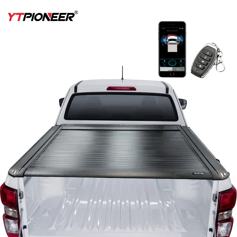 YTPIONEER 4x4 Exterior Parts Retractable  Pickup Truck Bed Cover Aluminum Waterproof And Dust proof Tonneau Cover For Ford-150