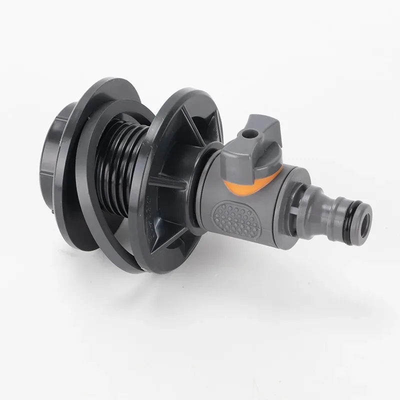 3/4 PVC/IBC Water Barrel Adapter Durable Water Tank Adapter with Valve Quick Installation Rainwater Collection Connector Kit