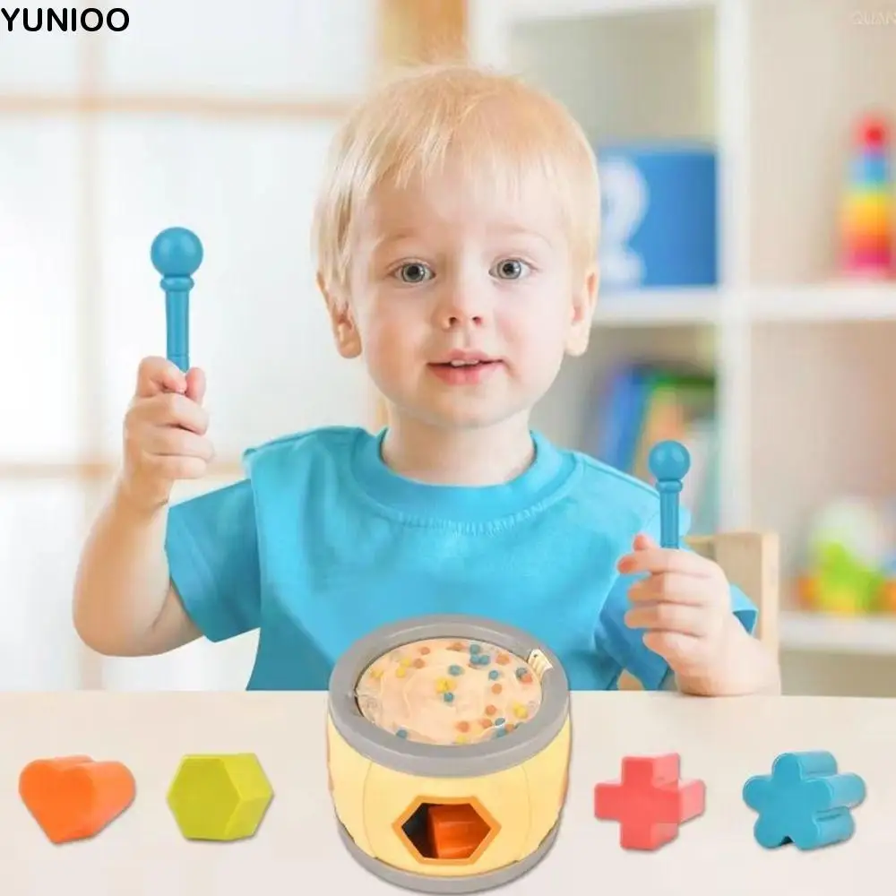 

Детский музыкальный барабан Монтессори, набор ударных форм, лабиринт, детский музыкальный инструмент, ритм-звук, портативный