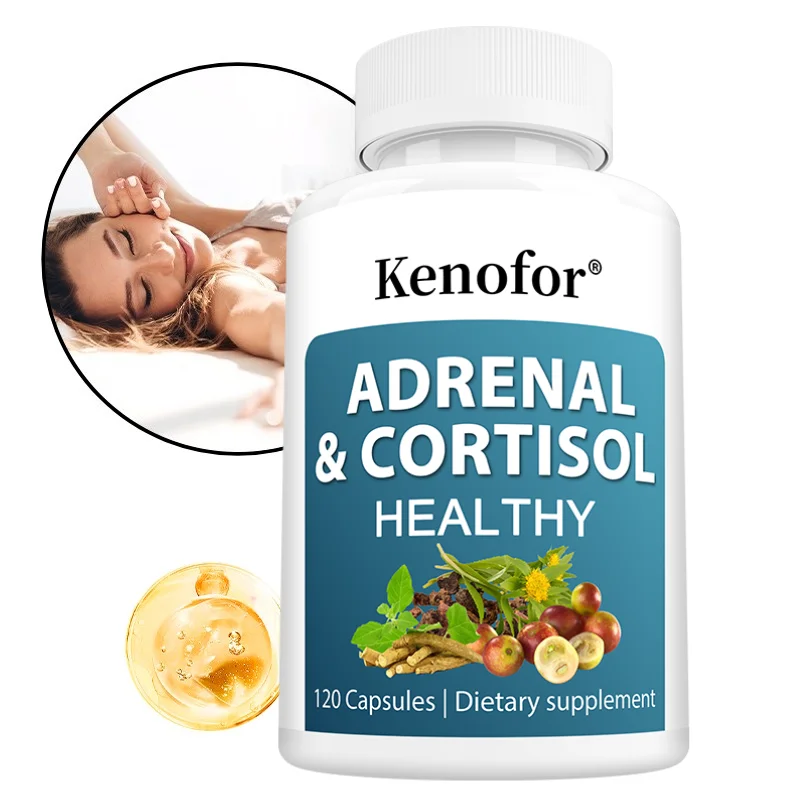 Natural Adrenal & Cortisol Wellness Capsules, Herbal Nutrient Supplement, Support Relaxed Mood, Daily Energy & Body Balance