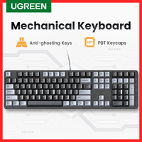 UGREEN Mechanical Keyboard 108 PBT Keycaps Wired Keyboard Red Switch Russian/Korean/EN for Desktop Laptop Windows Mac OS Gaming
