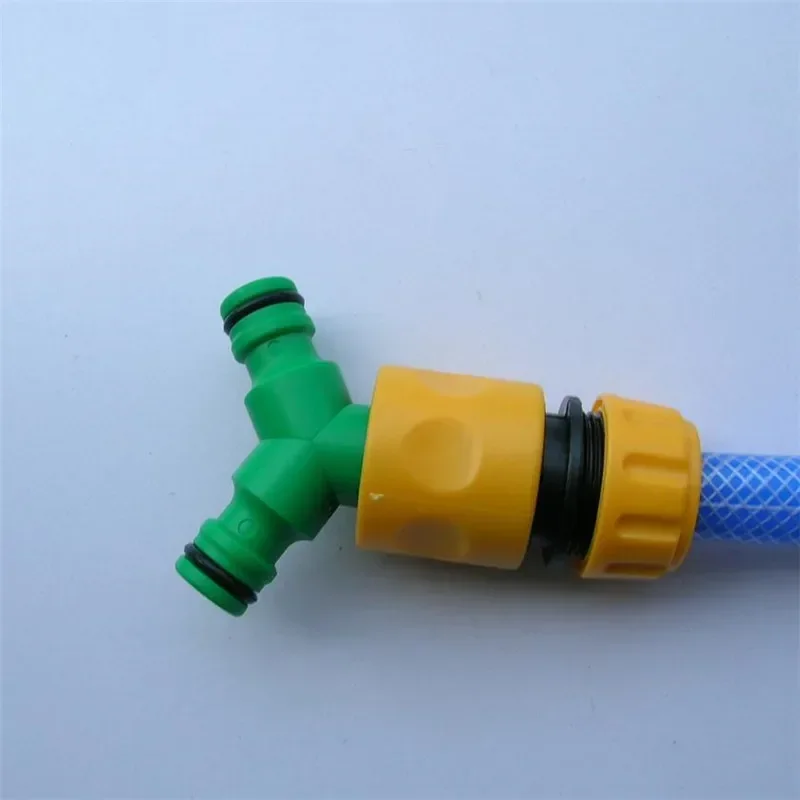 1/2\'\' Garden Hose Pipe Repair Tee Water Connectors Quick Fix Triple Tree Port Joint Water Gun Fitting Greenhouse