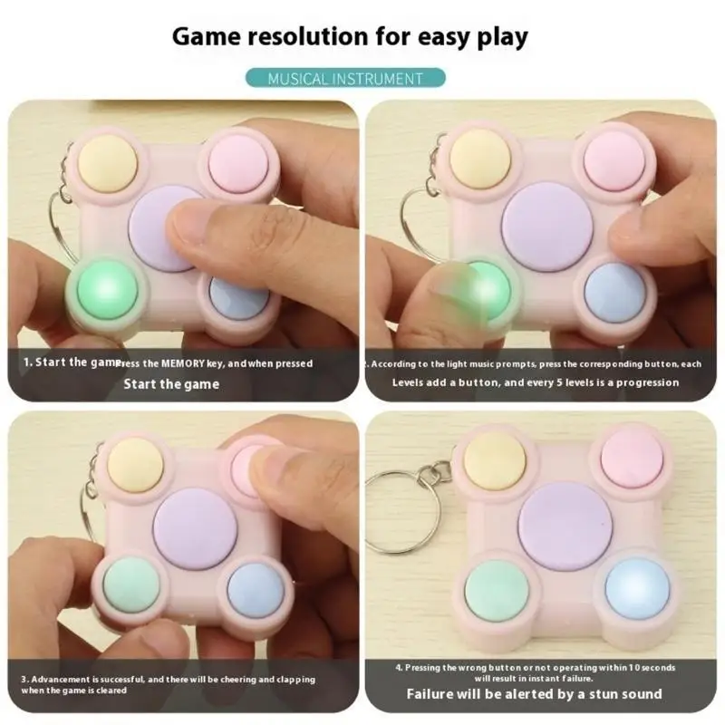 R53C Children Portable Memory Cube Game Device with Simple Operation Family Entertainment Consoles for any time  Learning Fun