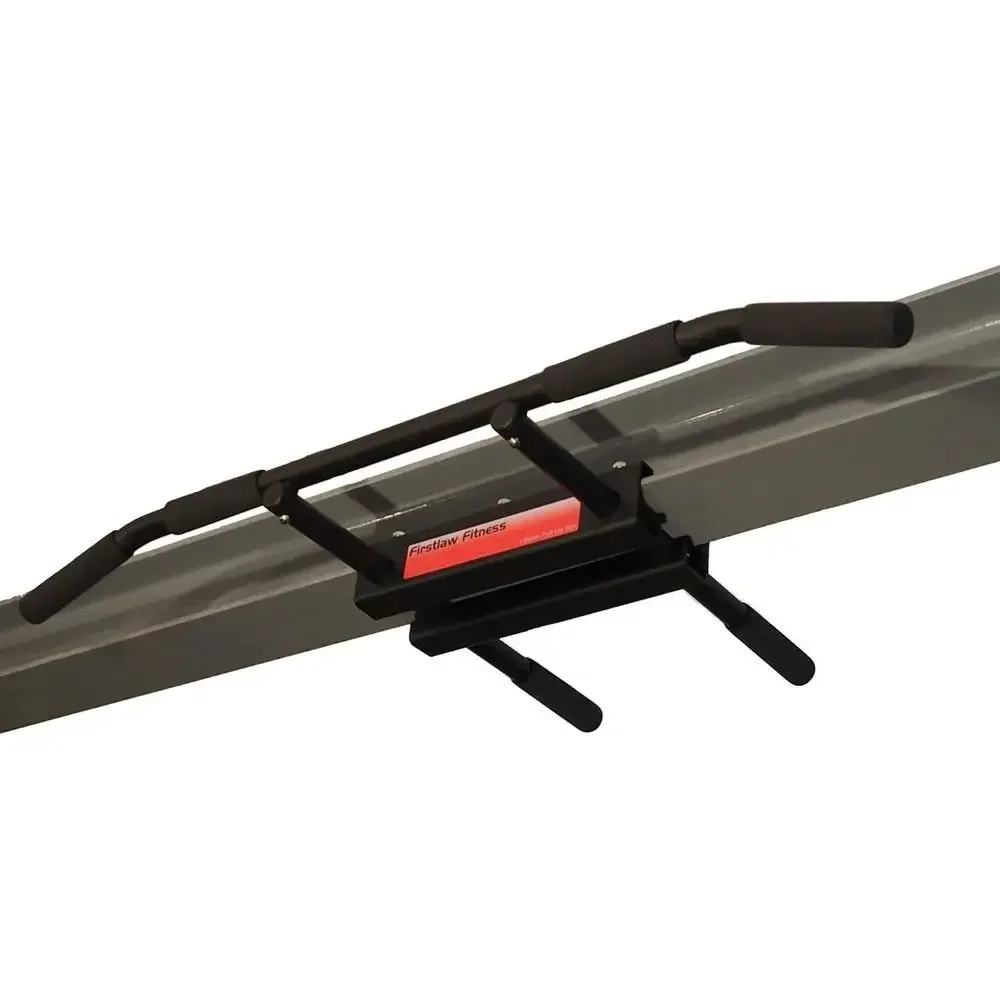 600 lbs Capacity I-Beam Pull Up Bar with Durable Rubber Grips - Long Bent Ends - Red Label - American Made