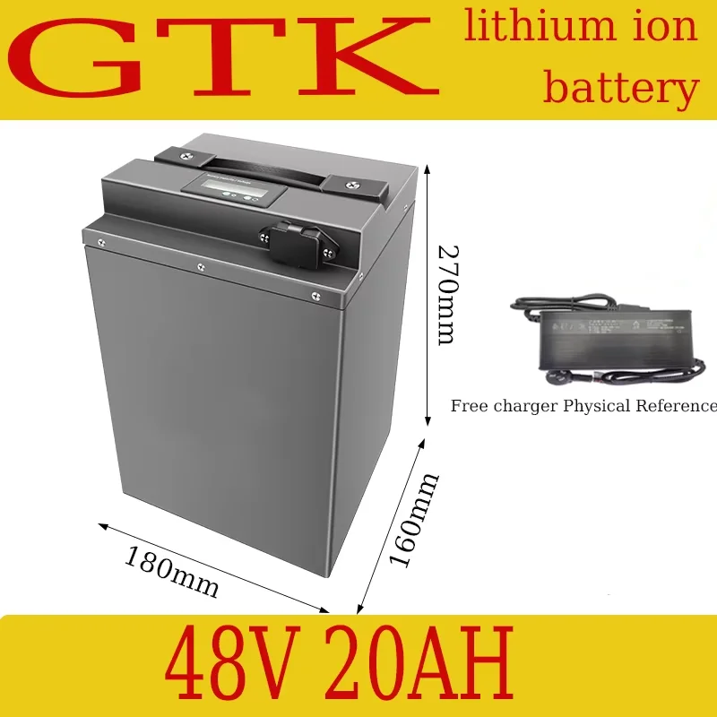 GTK 48V lithium ion battery 20AH 35AH 45AH 55AH 75AH BMS 1000W 3000W battery for electric wheelchair motorcycle