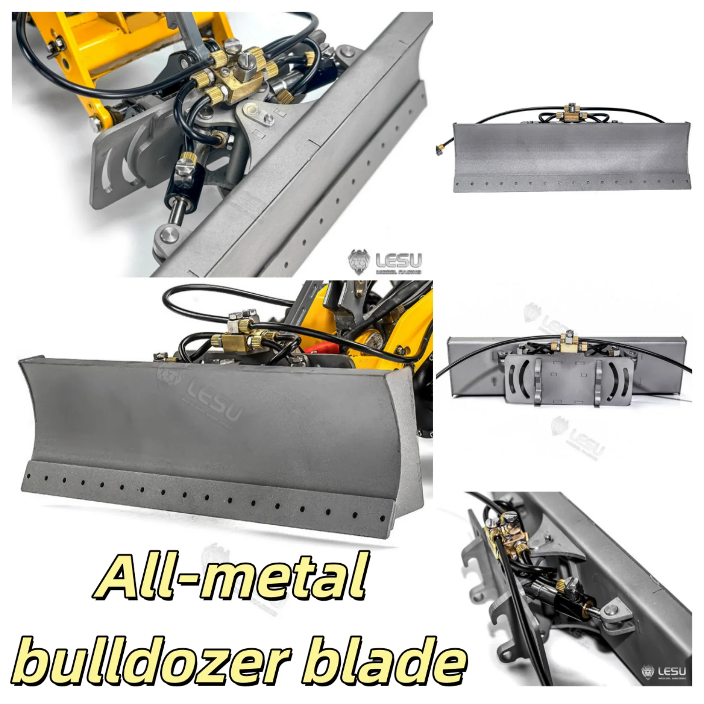 1/14 LESU RC Metal Hydraulic Dozer Shovel Kits For MCL8 Loader Radio Control Car Construction Vehicle Upgraded Parts Toy TH23263