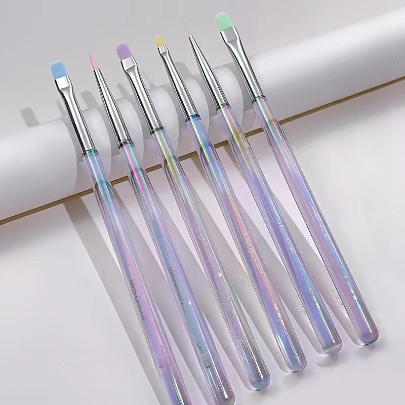 1 SZT. Kolorowy Pędzel do Paznokci z Uchwytem DIY Pisak do Malowania Manicure Pędzel do Rysowania do Zdobienia Paznokci Prezentacja Końcówek Paznokci Narzędzie do Malowania